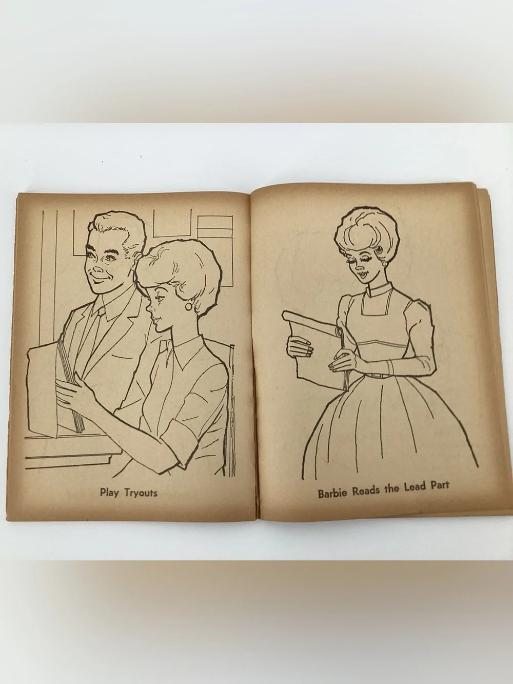 Barbie Purple and Pink Vintage-Style Coloring Book Cover